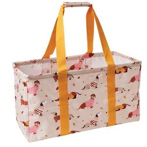 Dachshund Wiener Dog Crane Folded Utility Tote Beach Grocery Limited Edition